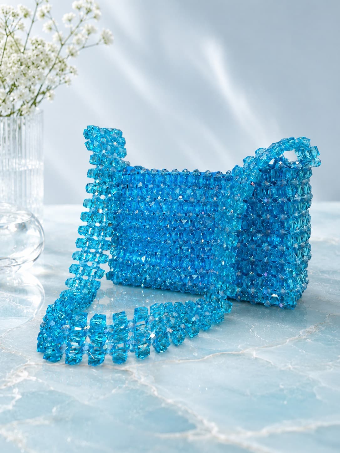 Cartera Celeste de KP BAGS hecha a mano